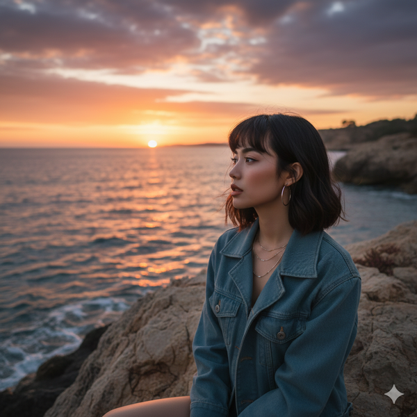 Luna Mylune en bord de mer